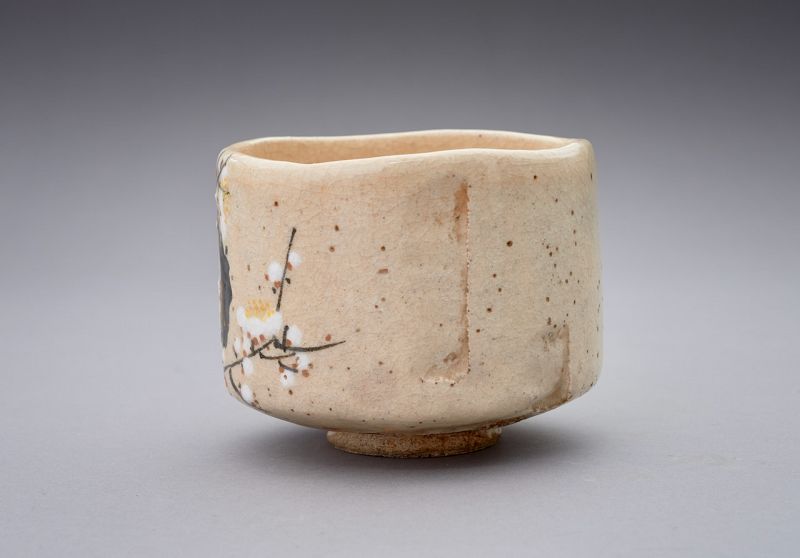 A White Raku Tea Bowl by First Generation Ito Tozan