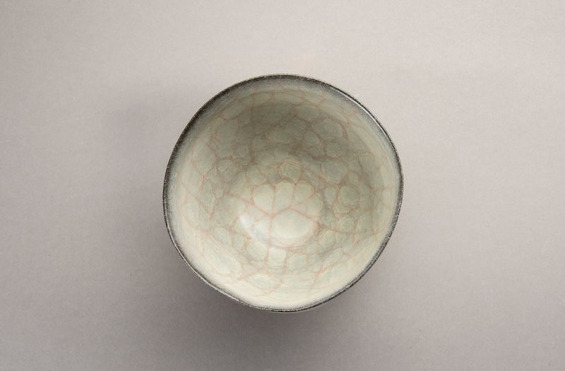 A White-Jade Porcelain Chawan by Wakao Kei