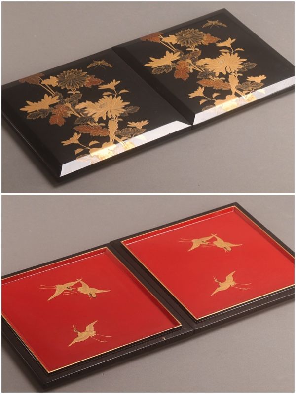 A Meiji Period Maki-e Hand Painted Five-tiered Jubako Set