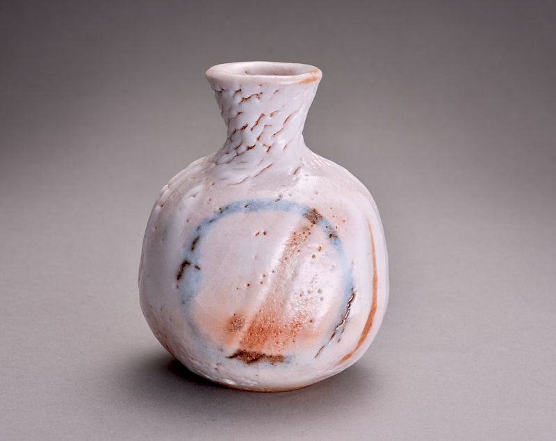 Tokkuri with Enso by Living National Treasure Kato Kozo (b. 1935)