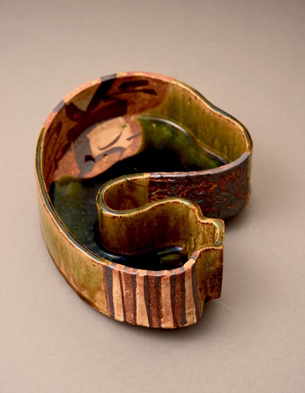 A Modern Oribe Serving Dish by Takauchi Shugo