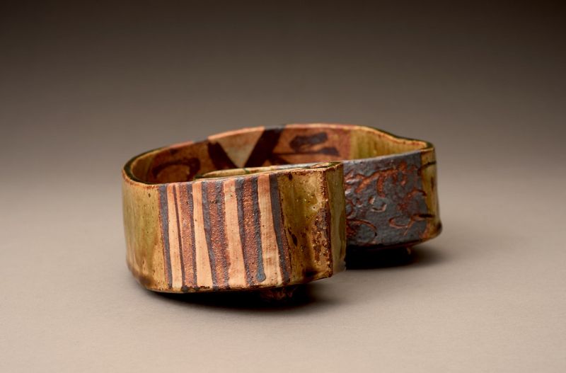 A Modern Oribe Serving Dish by Takauchi Shugo