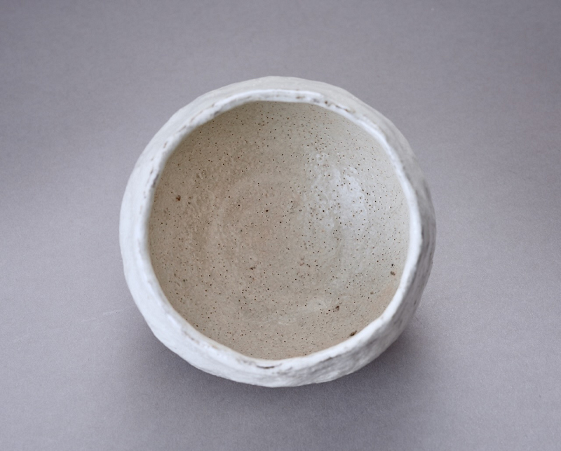 A White Raku Tea Bowl by Master Potter Sugimoto Sadamitsu
