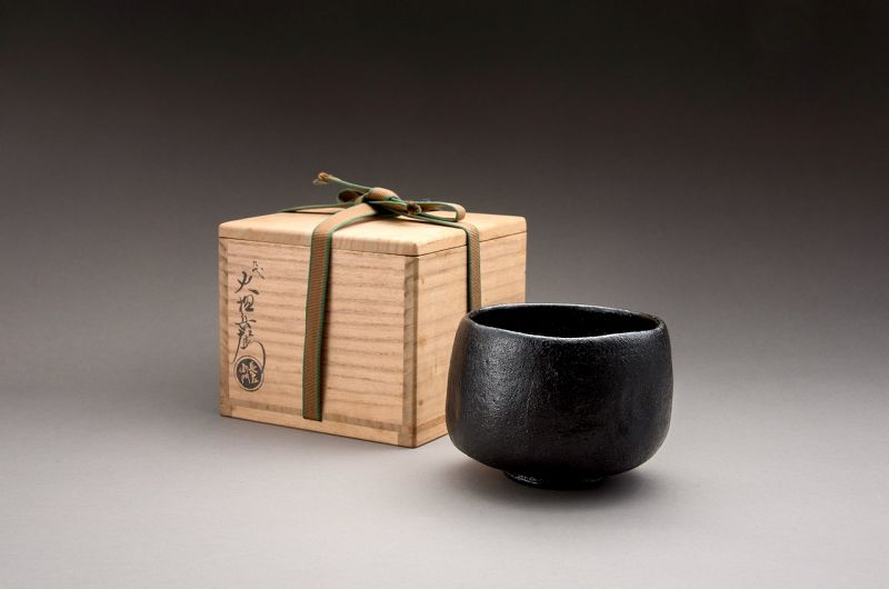 A Classic Black Raku Tea Bowl by Ōhi Chōzaemon IX