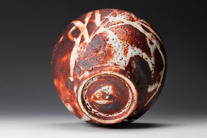 A Red Shino Bowl by Yasuo Tamaoki