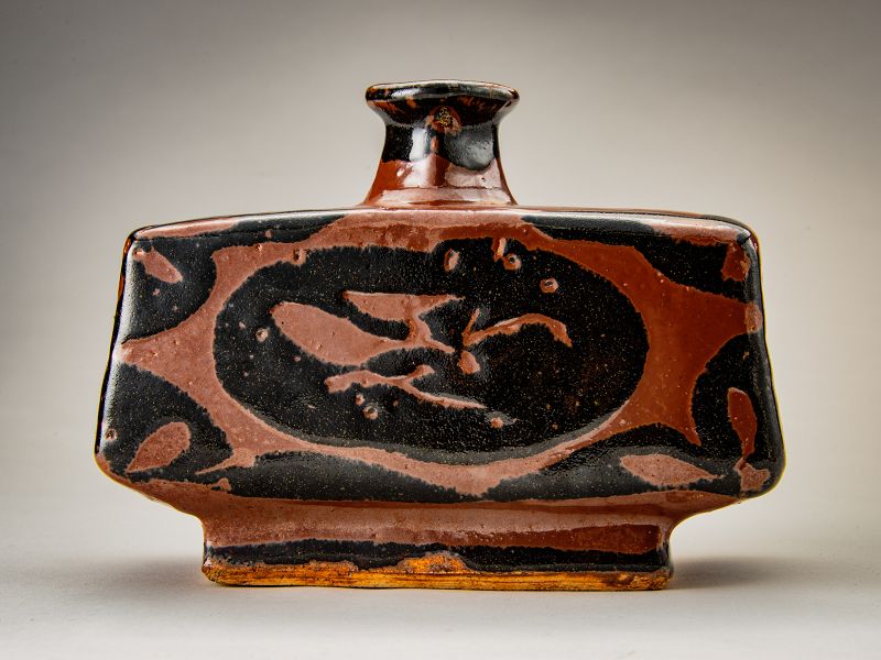 A Tetsu-yu Henko Vase by Master Potter Kawai Kanjiro