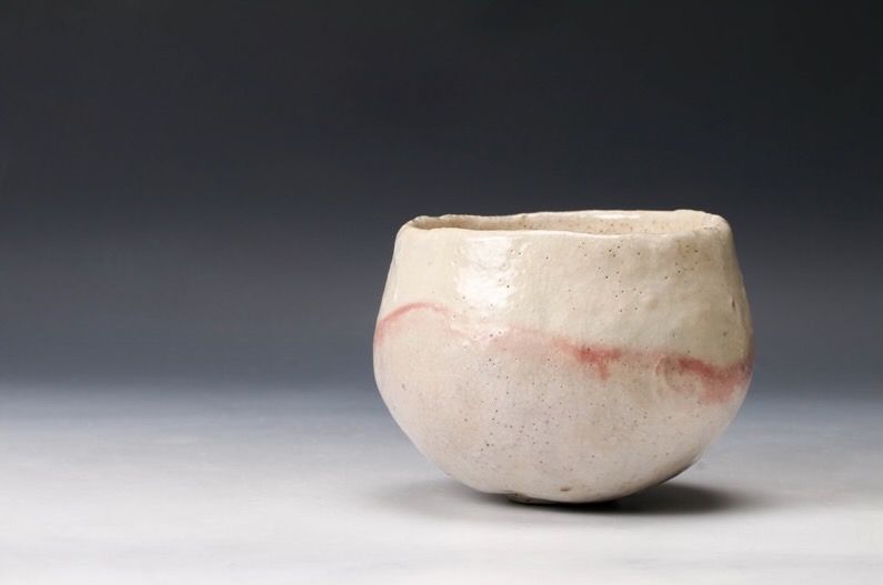 A White Raku Tea Bowl by Master Potter Sugimoto Sadamitsu