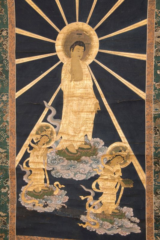 Muromachi Buddhist Painting of the Amida Triad