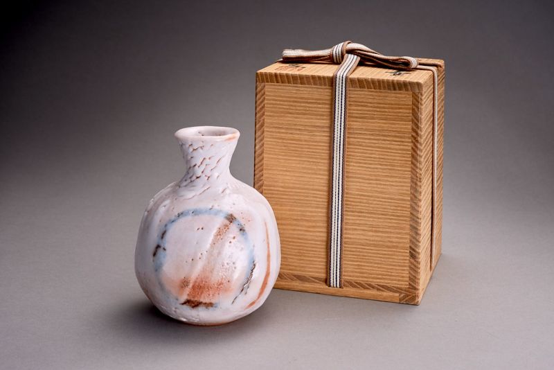Tokkuri with Enso by Living National Treasure Kato Kozo (b. 1935)