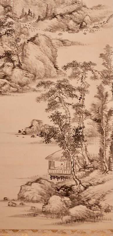 A Nanga Literati Hanging Scroll by Yamamoto Baisō (1846 - 1921)
