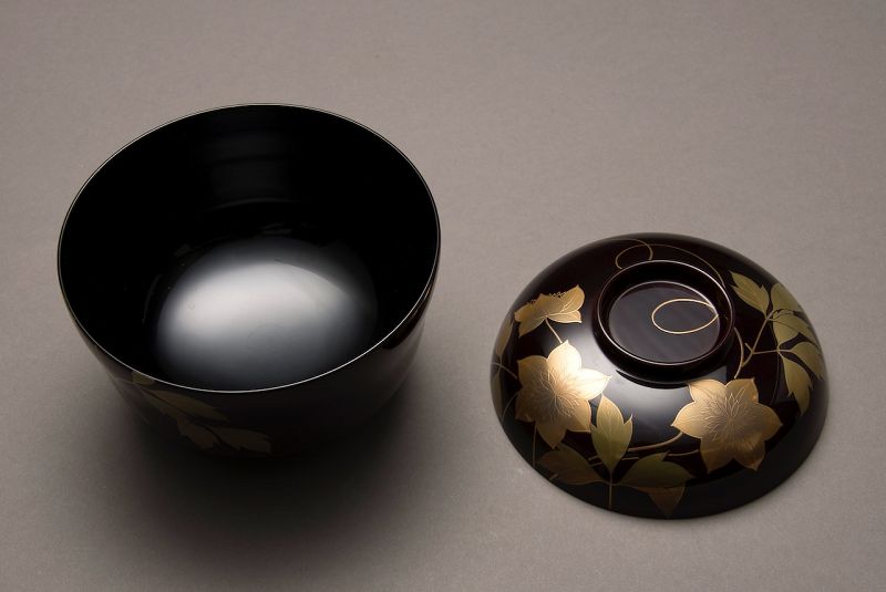 Hand Painted Lacquerware Bowl Set (10) by Musashino Urushi Kogei