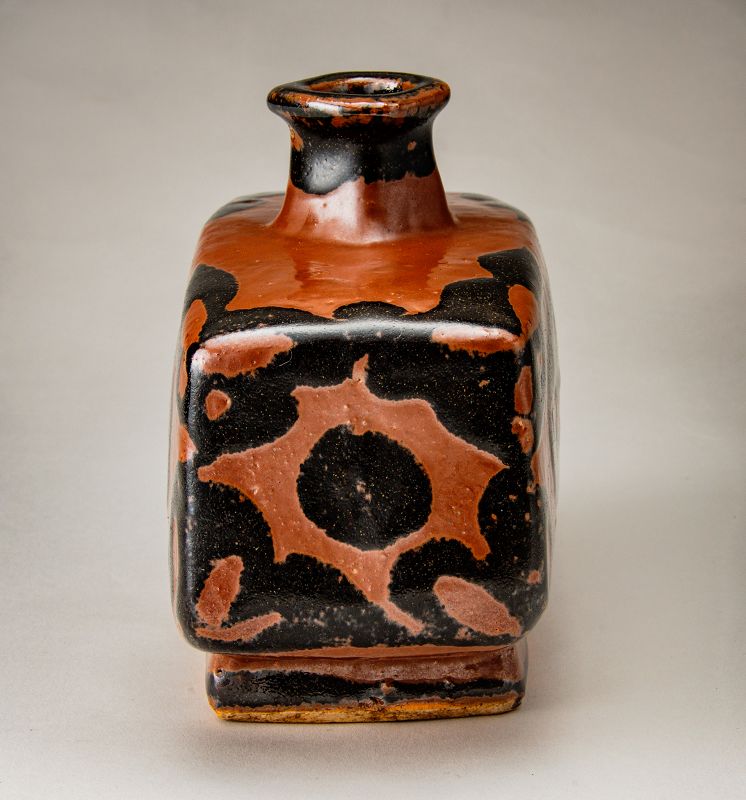 A Tetsu-yu Henko Vase by Master Potter Kawai Kanjiro