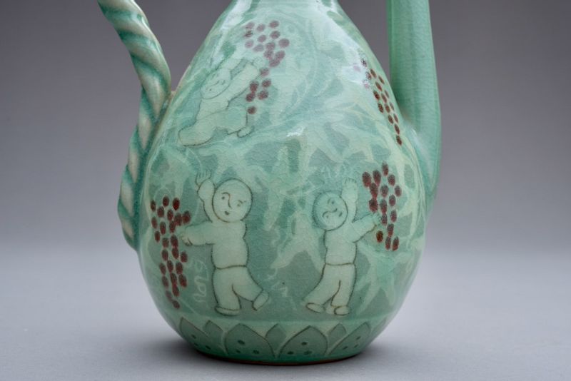 A Korean Celadon Goryeo Vase by LNT Yu Geun-Hyeong