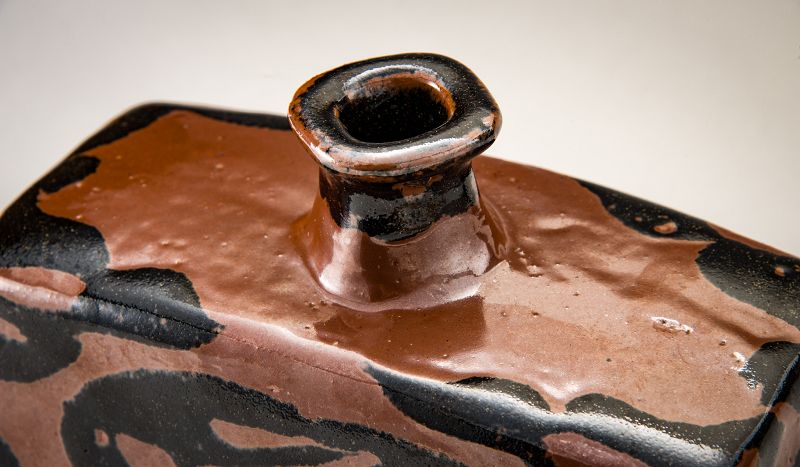A Tetsu-yu Henko Vase by Master Potter Kawai Kanjiro