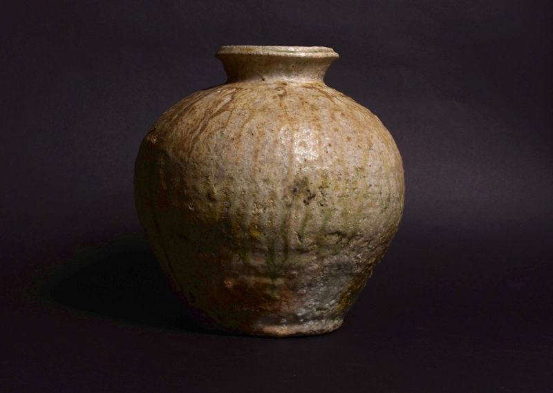 A Shigaraki Anagama-fired Tsubo by Michio Furutani