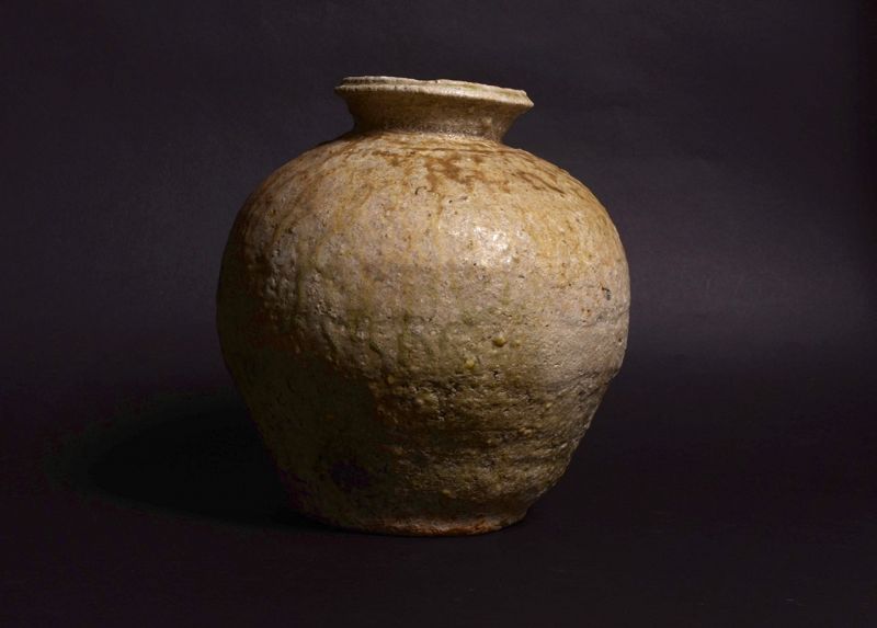 A Shigaraki Anagama-fired Tsubo by Michio Furutani