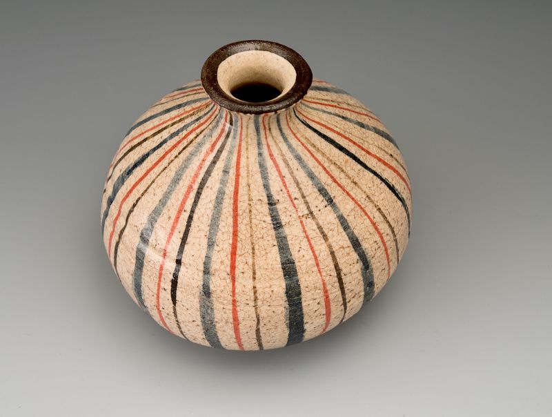 An Antique Mugiwara Decorative Flower Vase