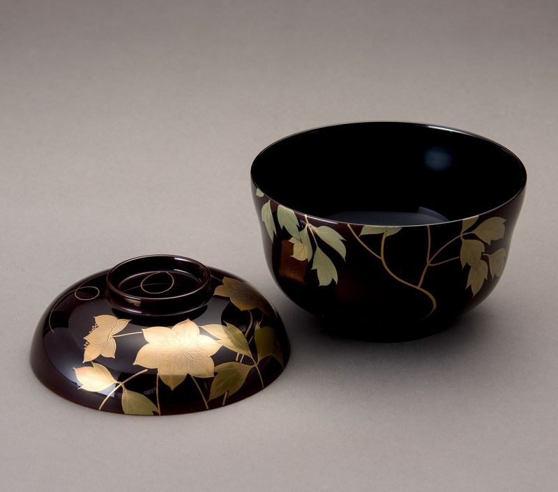 Hand Painted Lacquerware Bowl Set (10) by Musashino Urushi Kogei