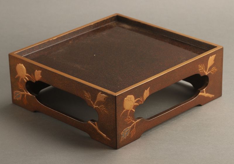 A Meiji Period Maki-e Gold Painted Five-tiered Jubako Set