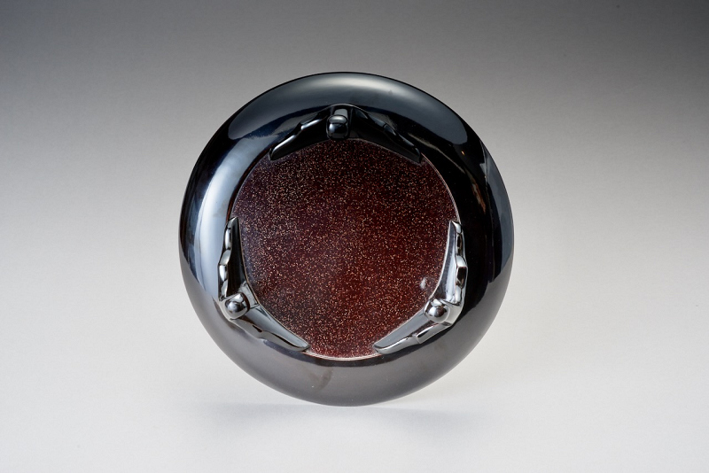 A Fine Late Edo Black-Lacquer Takatsuki with Gold and Silver Maki-e