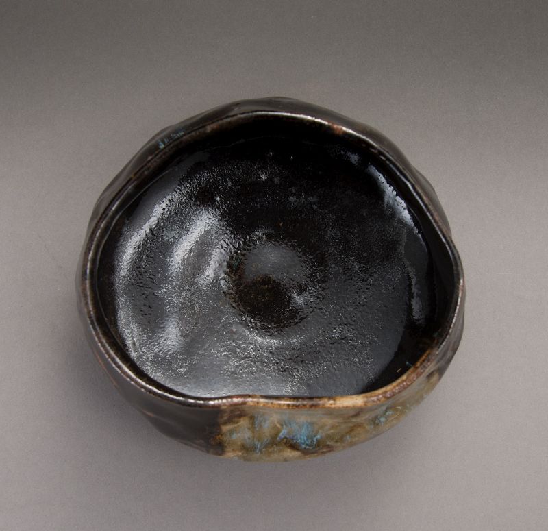 An Antique Oribe Style Tea Bowl
