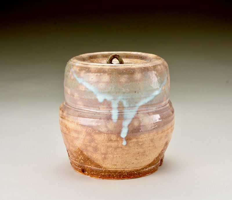 A Hagi Mizusashi by Tahara Tobei XII (Urasenke Tea Master Item)