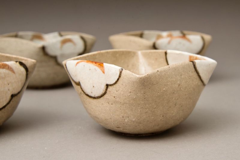 A set of Mukozuke Serving Dishes by 3rd Generation Kenzan, 18th C.