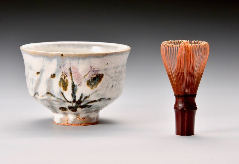 An Iris Tea Bowl by Murakami Yoichi