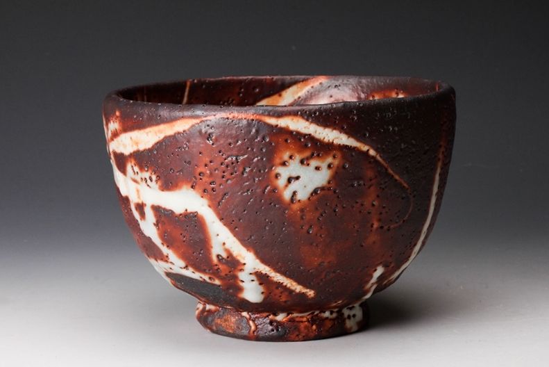 A Red Shino Bowl by Yasuo Tamaoki