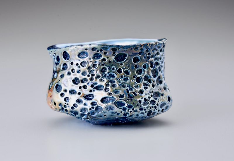 A Stylized Sake Cup (Guinomi) by Kurokawa Daisuke (b. 1982)