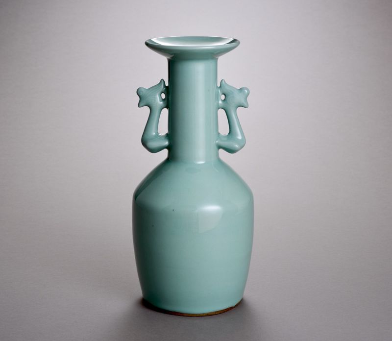 A Large Celadon Phoenix vase by First Generation Suwa Sozan (1851-1922