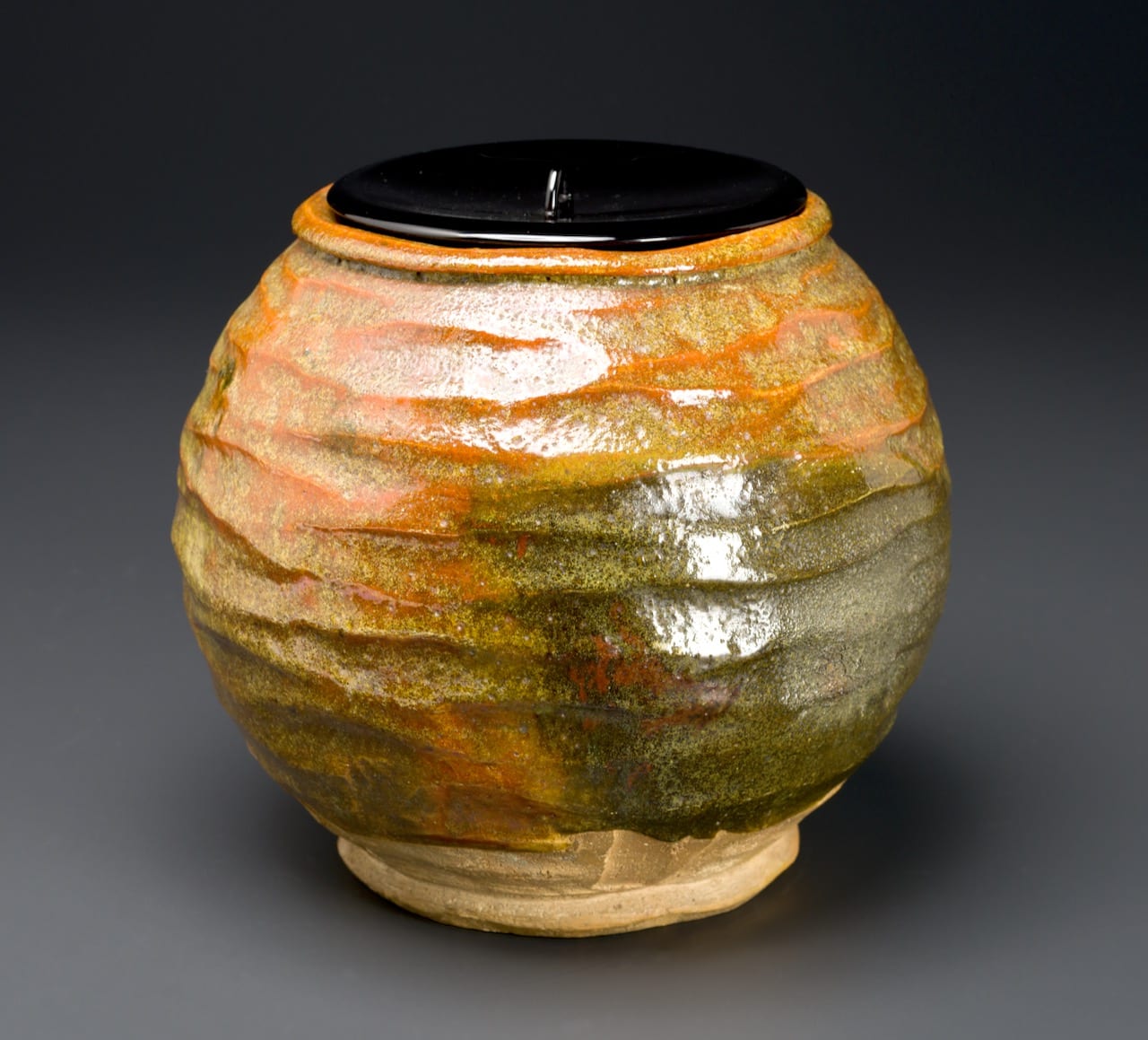 A Mizusashi by Raku IX [Ryōnyū] (1756 – 1834)