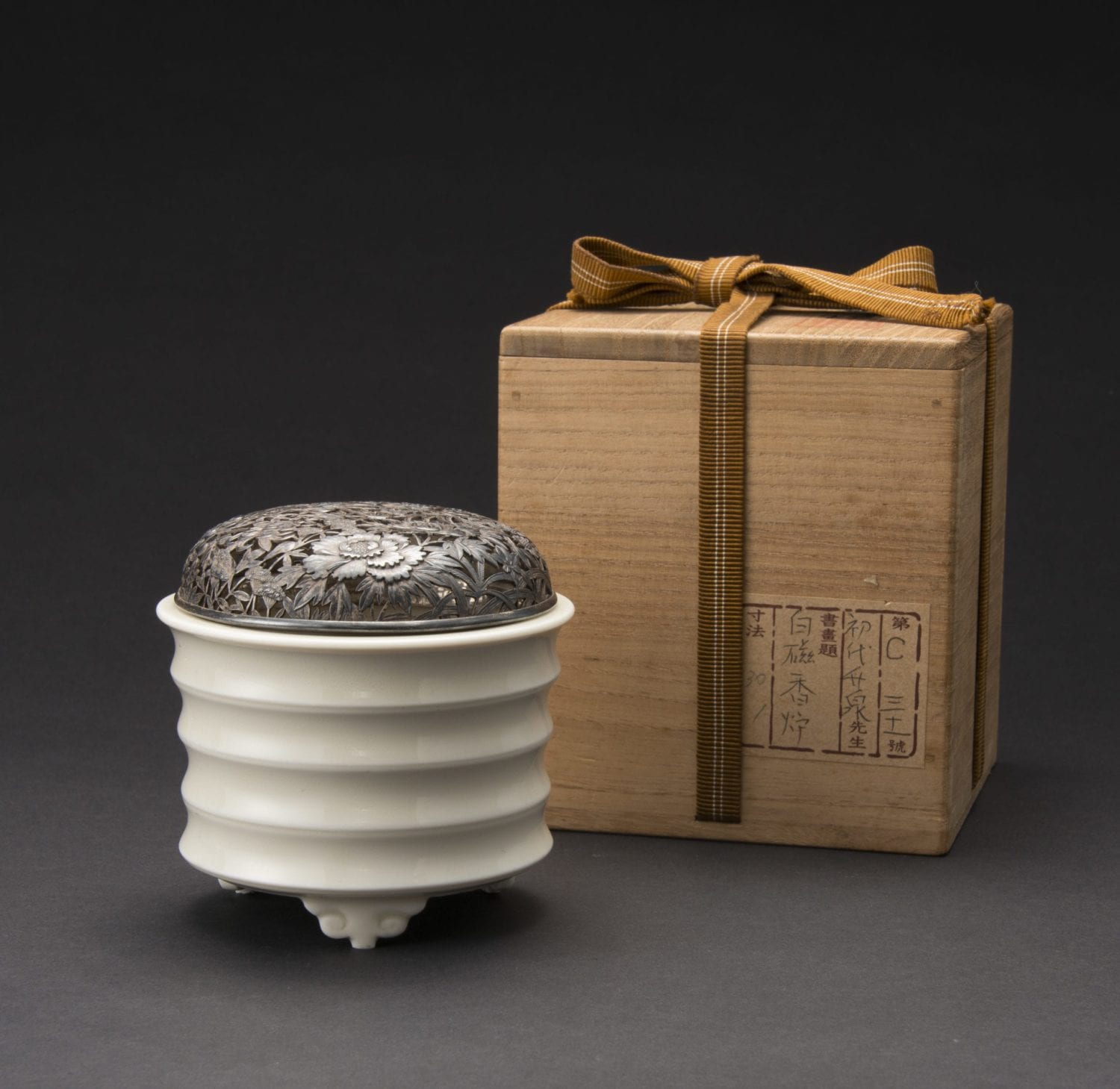 Porcelain Incense Burner by Miura Chikusen (1854 – 1915)