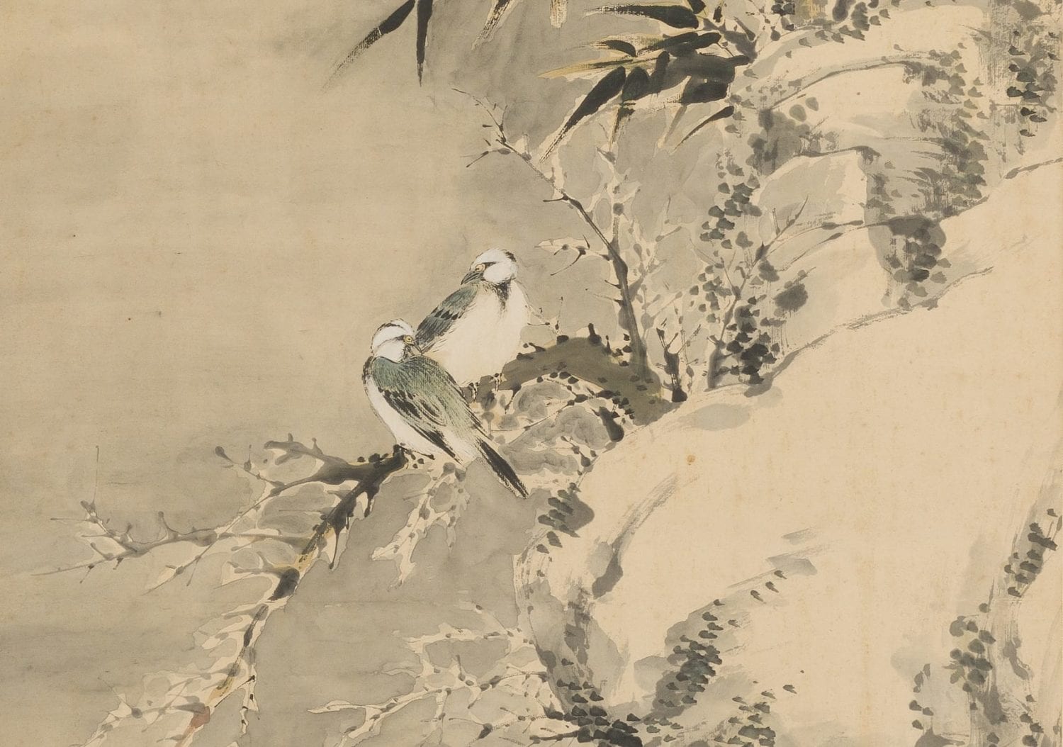 [Birds in Snowscape] by Yamamoto Baiitsu (1783 – 1856)