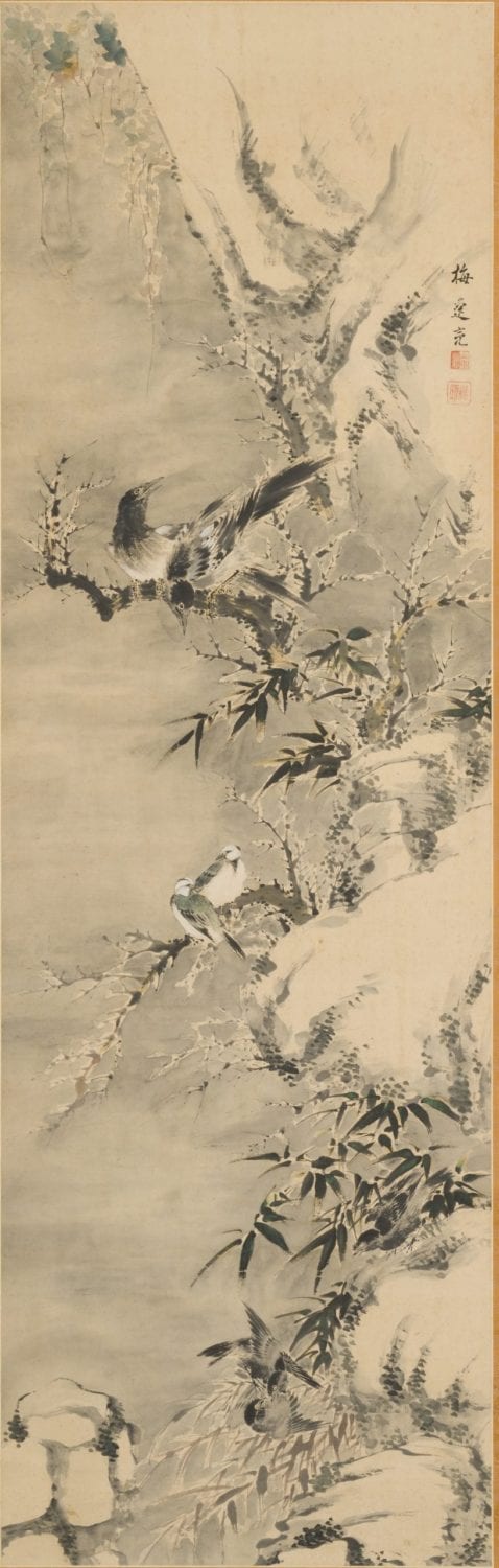 [Birds in Snowscape] by Yamamoto Baiitsu (1783 – 1856)