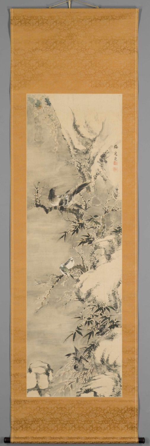 [Birds in Snowscape] by Yamamoto Baiitsu (1783 – 1856)