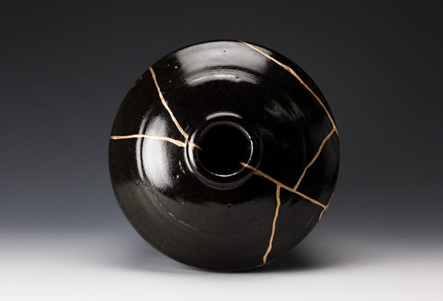 Decorative Jar with Gold Repairs by Living National Treasure Yuzo Kondo