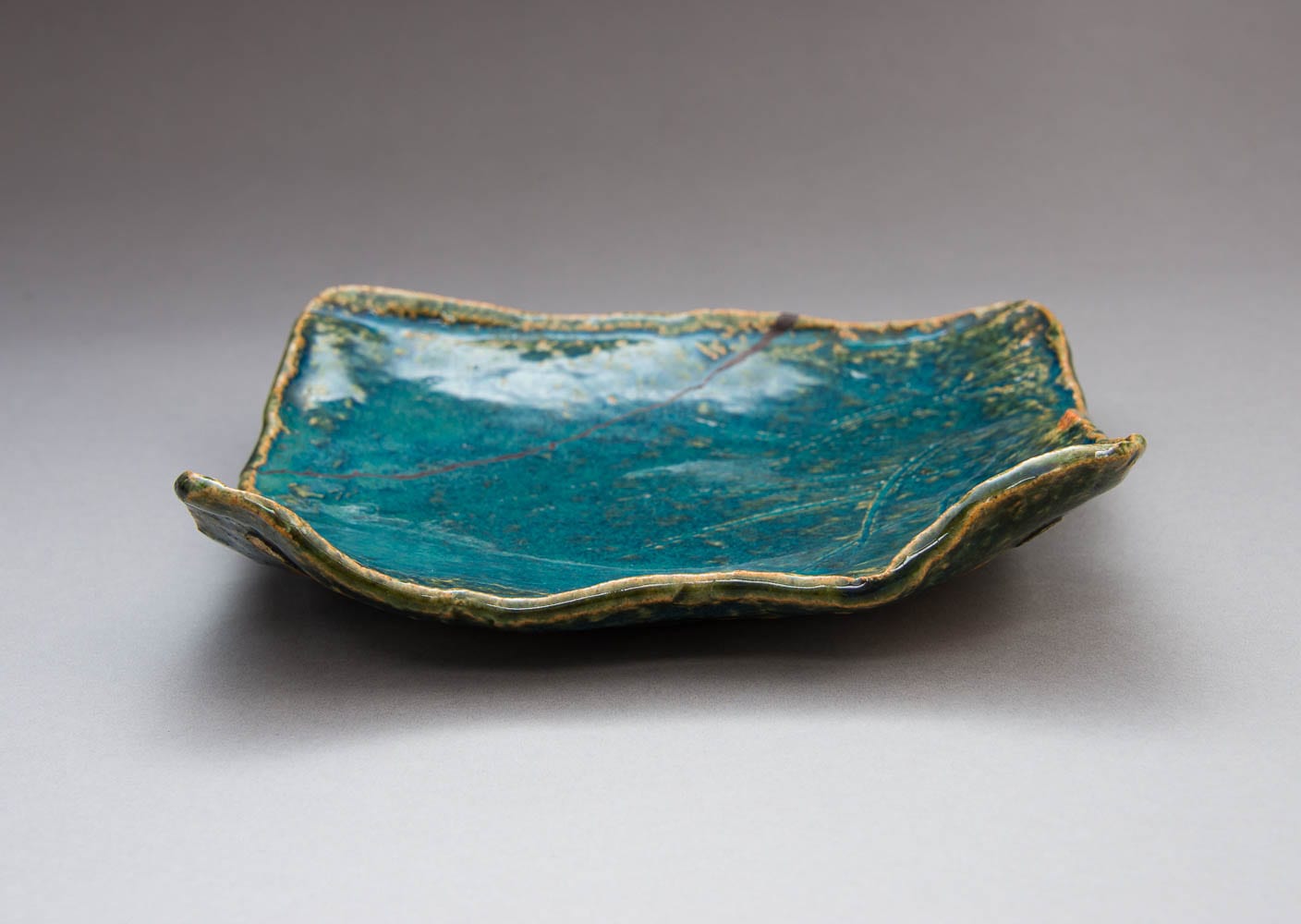 A Cobalt Blue Plate with Kintsugi by Kitaoji Rosanjin (1883 – 1959)