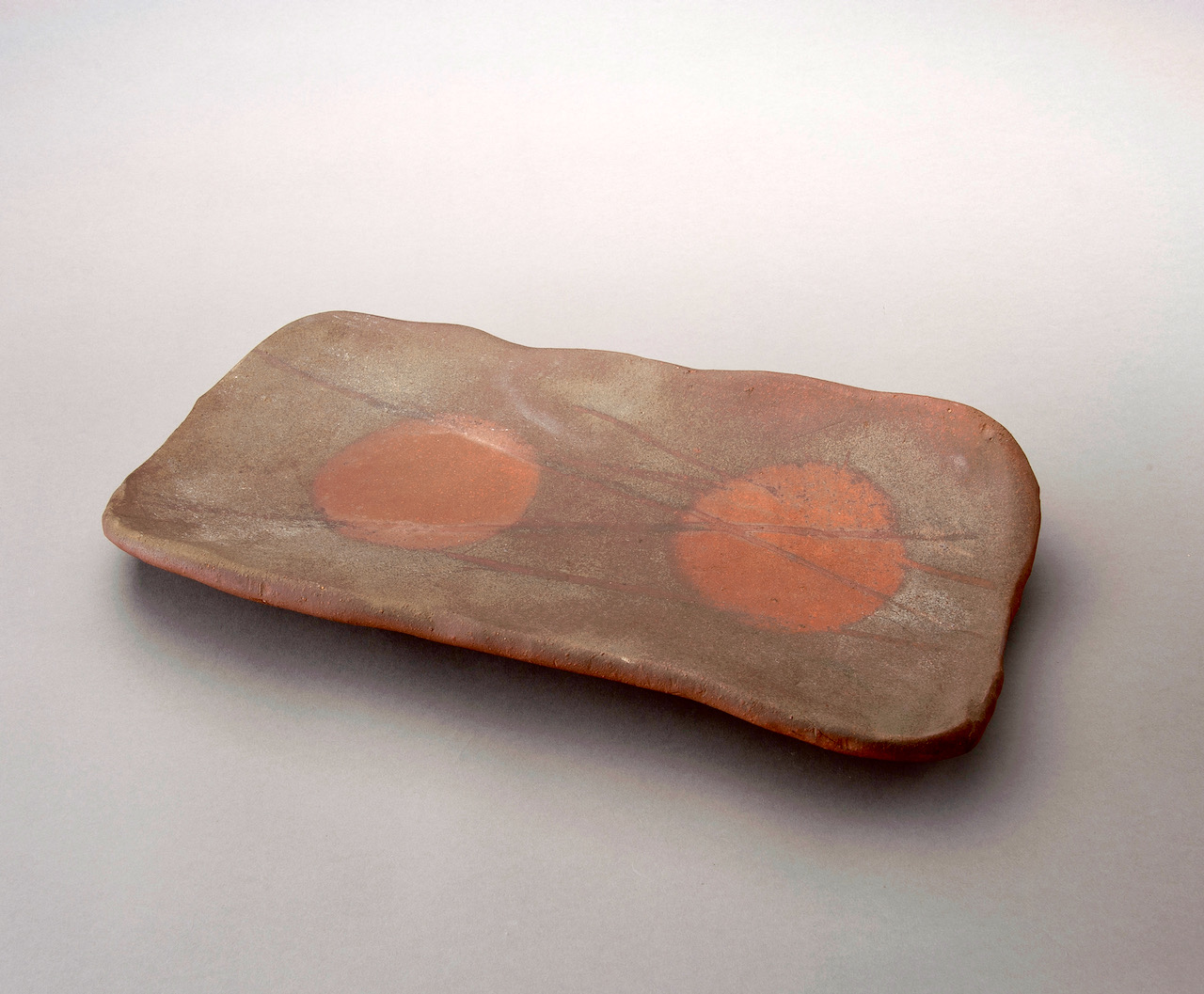 Large Bizen Plate by Living National Treasure Isezaki Jun