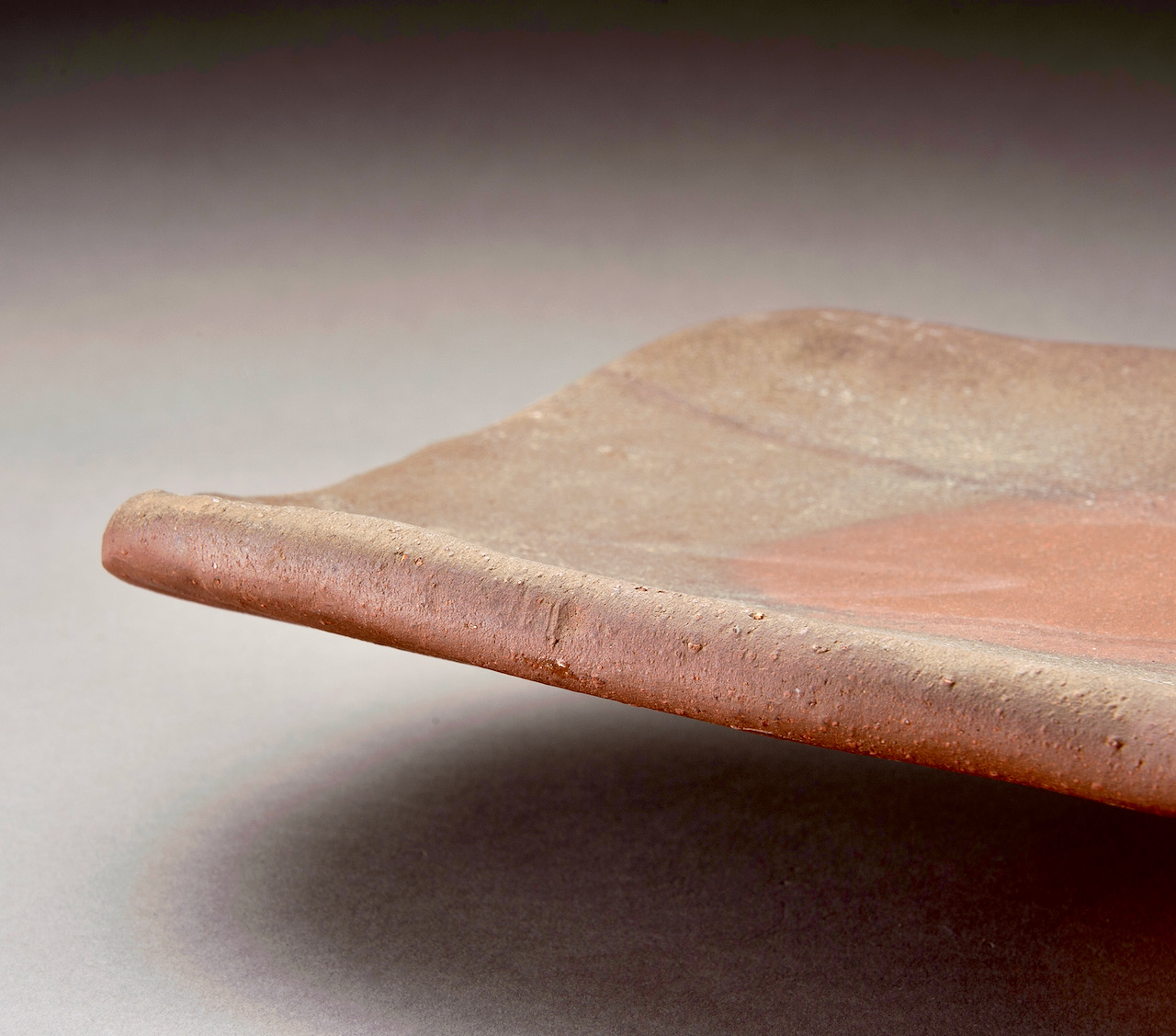 Large Bizen Plate by Living National Treasure Isezaki Jun