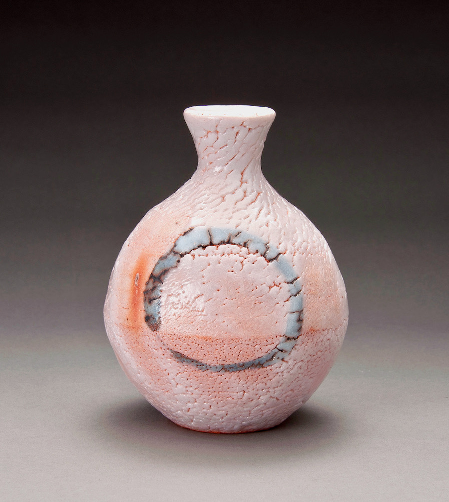 Tokkuri with Enso by Living National Treasure Kato Kozo (b. 1935)
