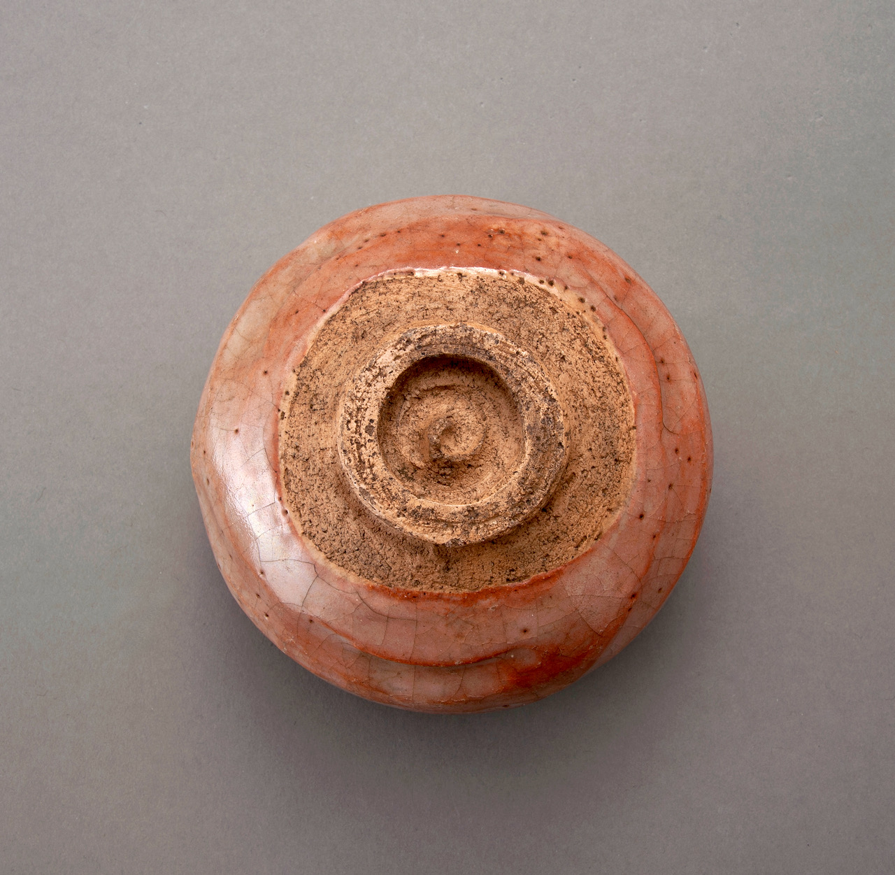 A Red Raku Tea Bowl by Famed Potter Ichigen (1662 – 1722)