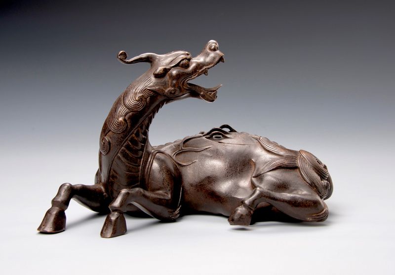 Mythical Kirin – Vintage Bronze Incense Burner