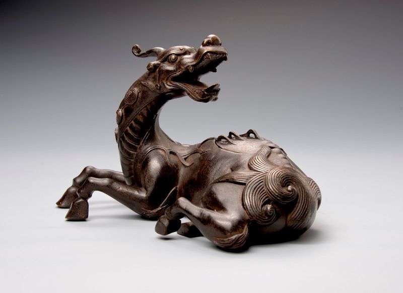 Mythical Kirin – Vintage Bronze Incense Burner